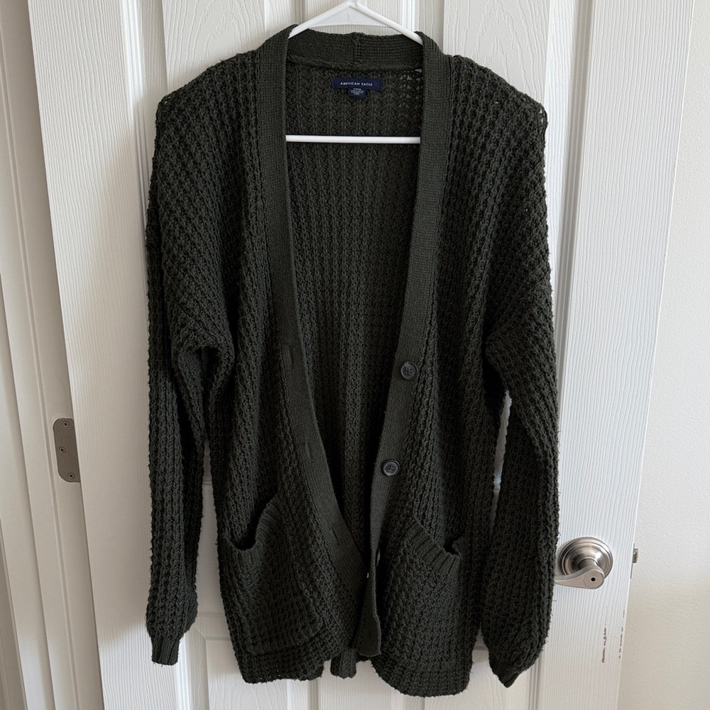 American Eagle Outfitters Dark Green Cardigan
